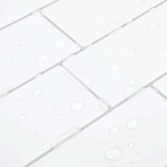 Adesivi Decorativi 10 pcs Bianco e Grigio 29,4 x 21,4 x 0,8 cm 42021227