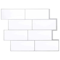 Adesivi Decorativi 10 pcs Bianco e Grigio 29,4 x 21,4 x 0,8 cm 42021227