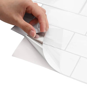 Adesivi Decorativi 20 pcs Bianco e Grigio 29,4 x 21,4 x 0,8 cm 42021228