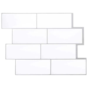 Adesivi Decorativi 50 pcs Bianco e Grigio 29,4 x 21,4 x 0,8 cm 42021229