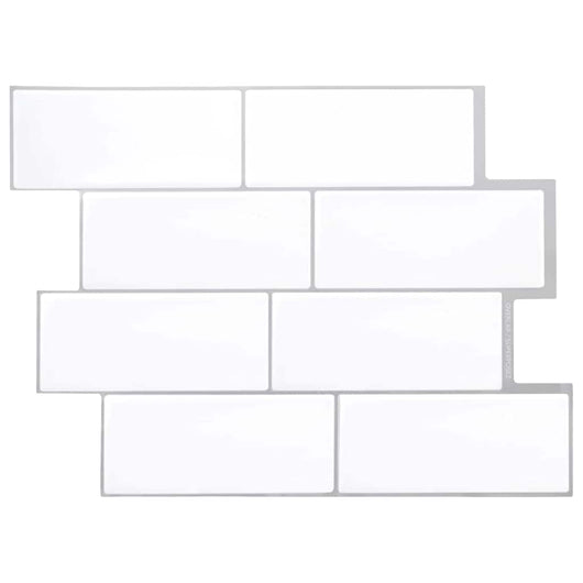 Adesivi Decorativi 50 pcs Bianco e Grigio 29,4 x 21,4 x 0,8 cm 42021229