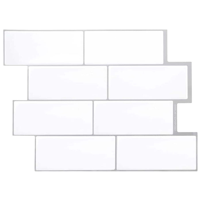 Adesivi Decorativi 50 pcs Bianco e Grigio 29,4 x 21,4 x 0,8 cm 42021229