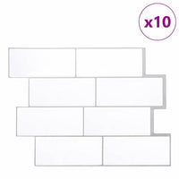 Adesivi Decorativi 50 pcs Bianco e Grigio 29,4 x 21,4 x 0,8 cm 42021229