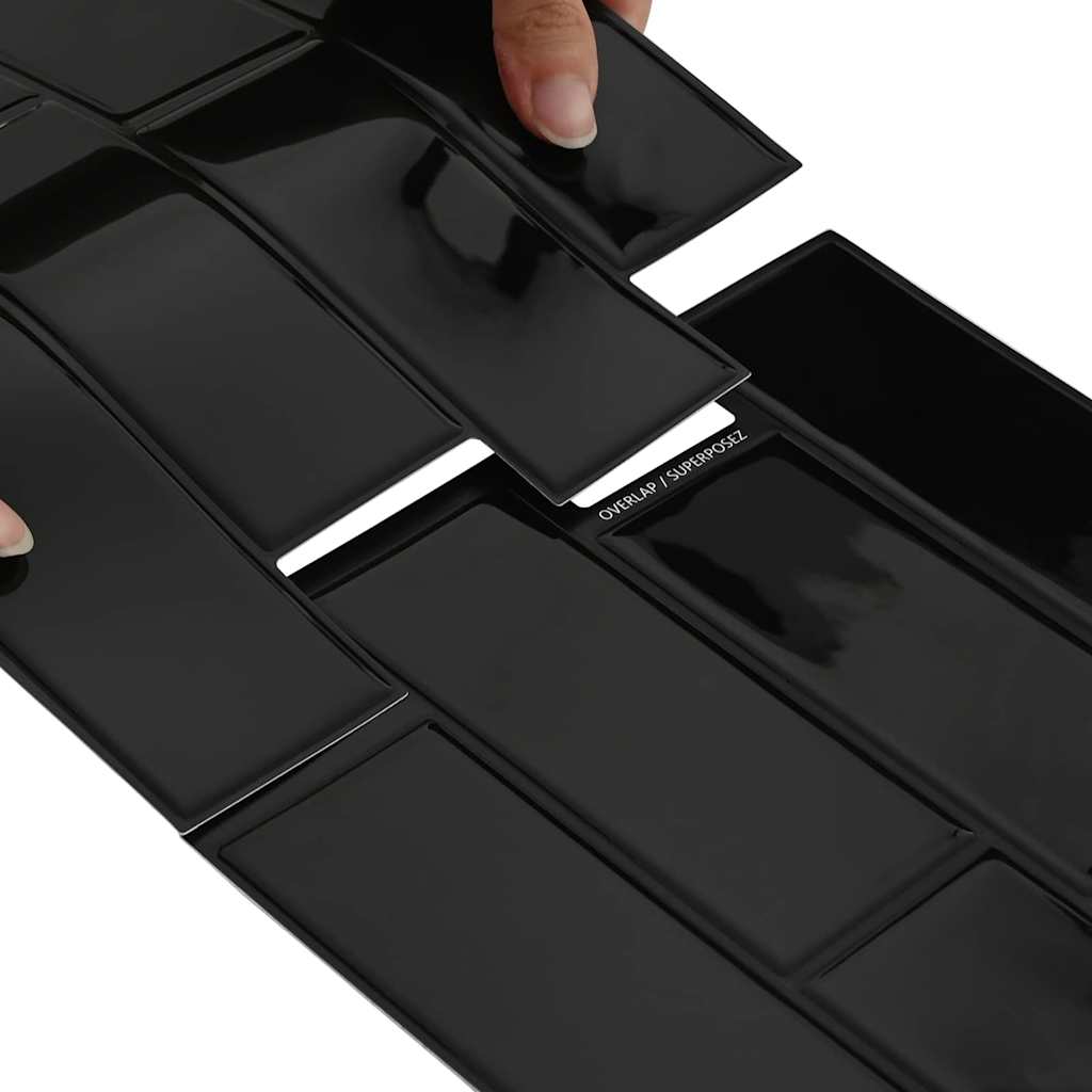 Adesivi Decorativi 10 pcs Nero 29,4 x 21,4 x 0,8 cm 42021230