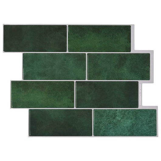 Adesivi Decorativi 10 pcs Verde Scuro 29,4 x 21,4 x 0,8 cm 42021236