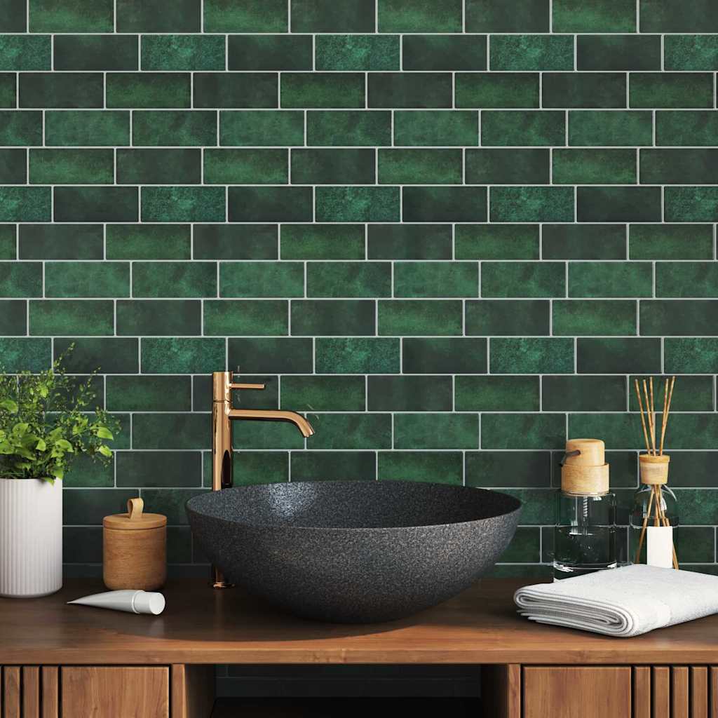 Adesivi Decorativi 20 pcs Verde Scuro 29,4 x 21,4 x 0,8 cm 42021237