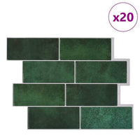 Adesivi Decorativi 20 pcs Verde Scuro 29,4 x 21,4 x 0,8 cm 42021237