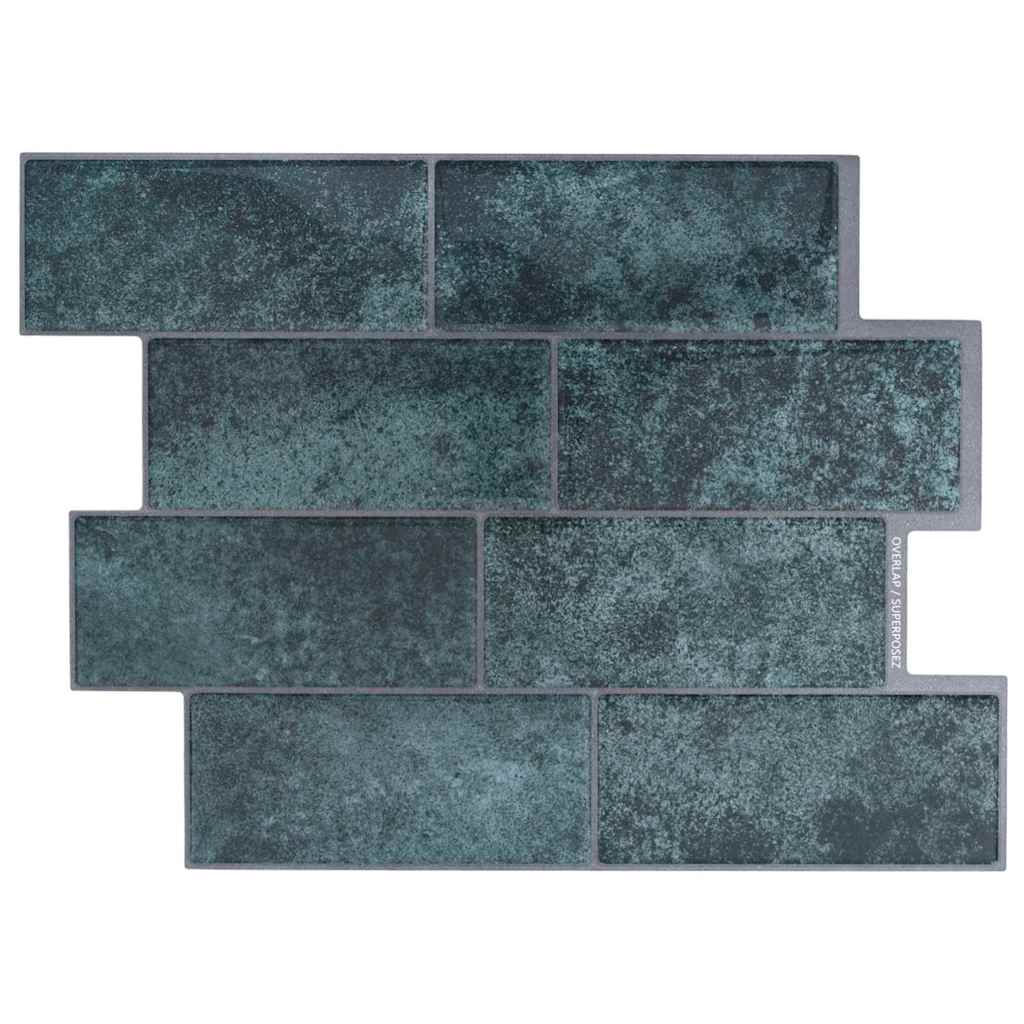 Adesivi Decorativi 10 pcs Blu Verde 29,4 x 21,4 x 0,8 cm 42021239