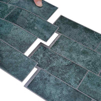 Adesivi Decorativi 50 pcs Blu Verde 29,4 x 21,4 x 0,8 cm 42021241