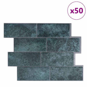 Adesivi Decorativi 50 pcs Blu Verde 29,4 x 21,4 x 0,8 cm 42021241