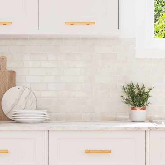 Adesivi Decorativi 10 pcs Marmo Beige 29,4 x 21,4 x 0,8 cm 42021242