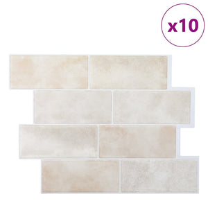 Adesivi Decorativi 10 pcs Marmo Beige 29,4 x 21,4 x 0,8 cm 42021242
