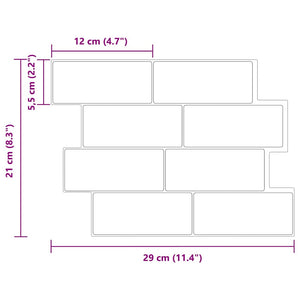 Adesivi Decorativi 20 pcs Marmo Beige 29,4 x 21,4 x 0,8 cm 42021243