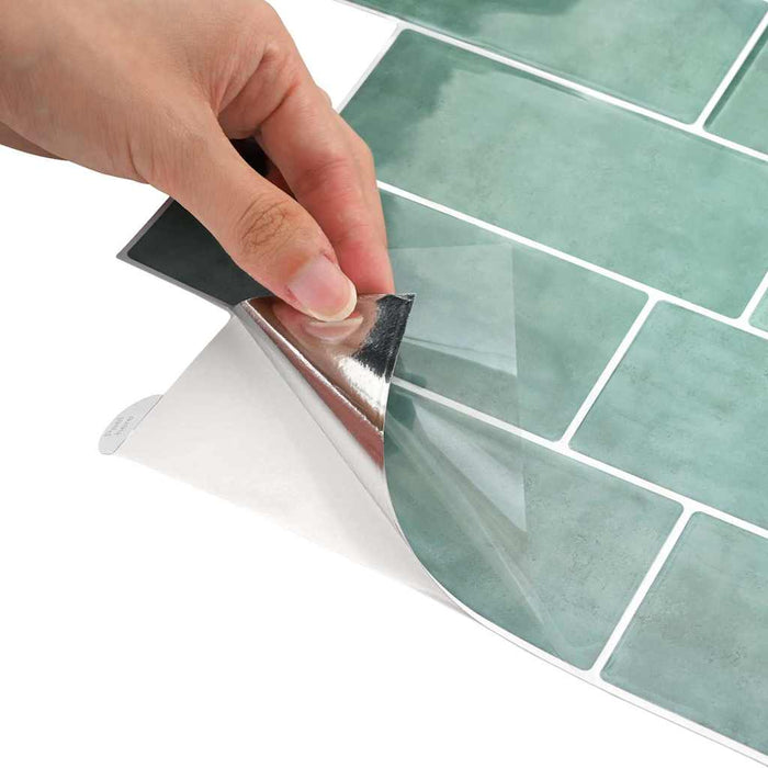 Adesivi Decorativi 10 pcs Grigio Verde 29,4 x 21,4 x 0,8 cm 42021245