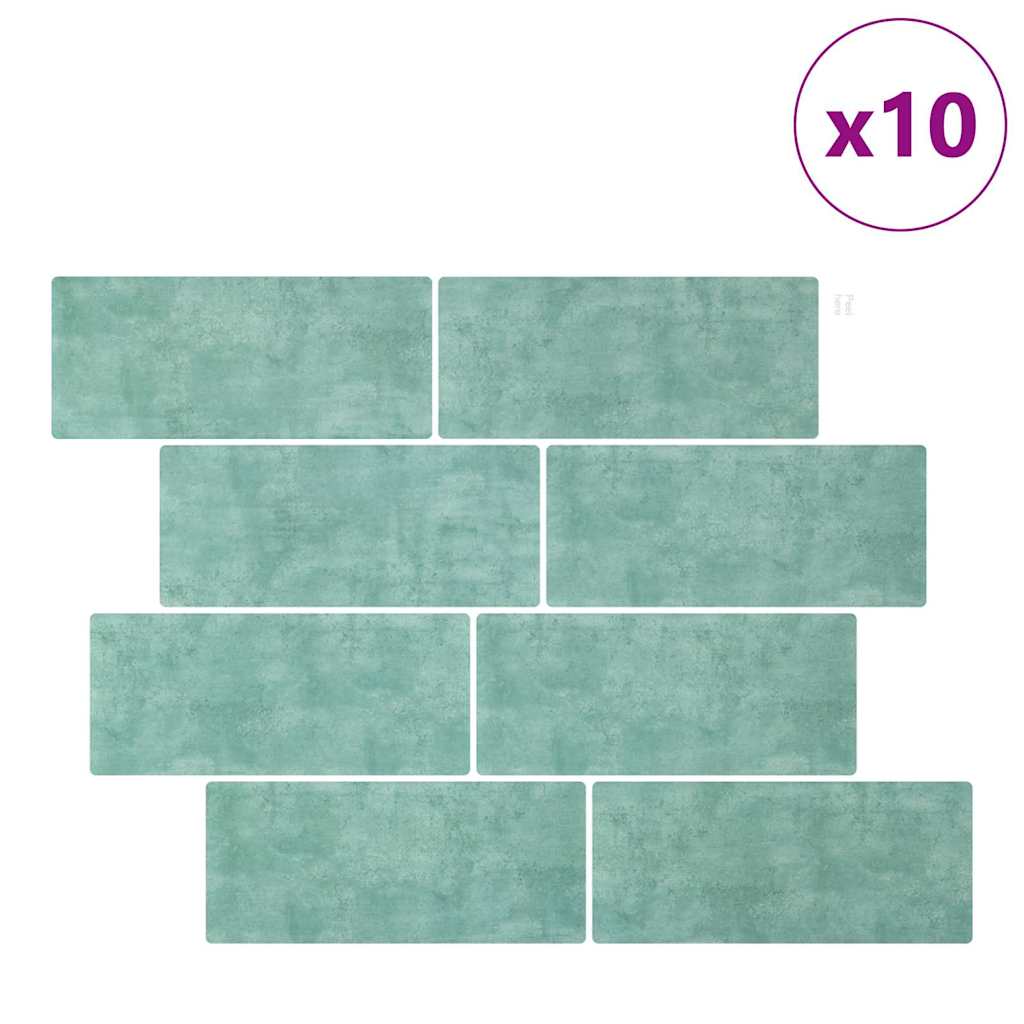 Adesivi Decorativi 10 pcs Grigio Verde 29,4 x 21,4 x 0,8 cm 42021245