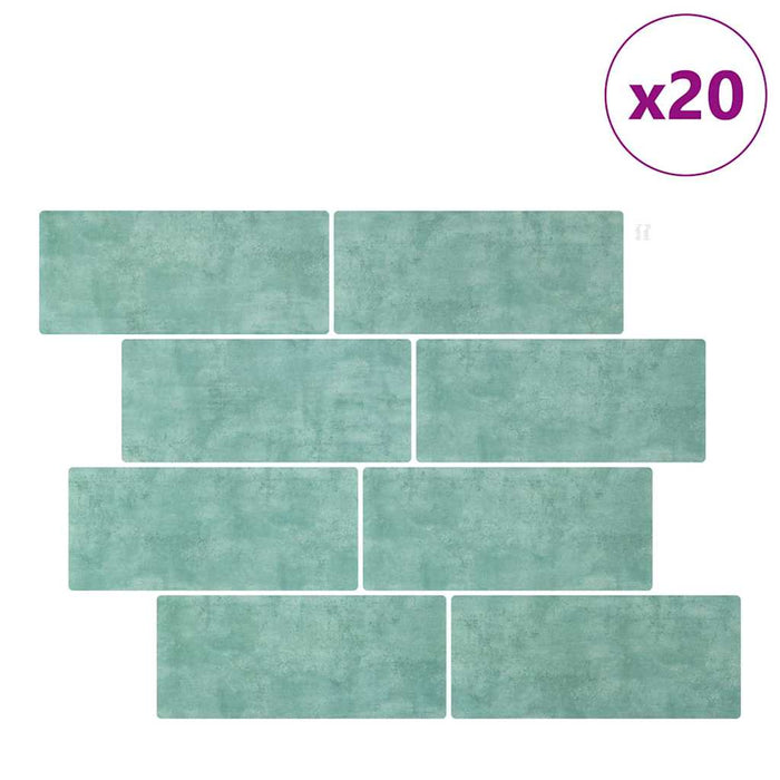 Adesivi Decorativi 20 pcs Grigio Verde 29,4 x 21,4 x 0,8 cm 42021246