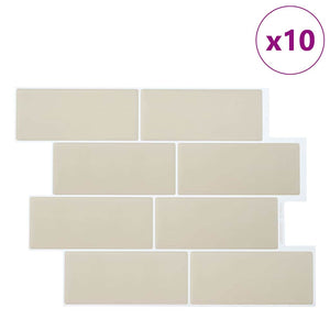 Adesivi Decorativi 10 pcs Beige 29,4 x 21,4 x 0,8 cm 42021248