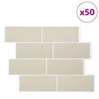 Adesivi Decorativi 50 pcs Beige 29,4 x 21,4 x 0,8 cm 42021250