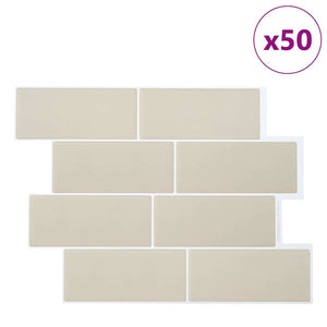 Adesivi Decorativi 50 pcs Beige 29,4 x 21,4 x 0,8 cm 42021250