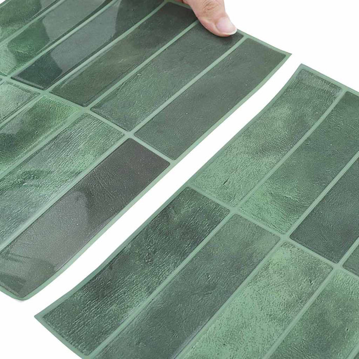 Adesivi Decorativi 10 pcs Verde Scuro 29 x 22,9 x 0,8 cm 42021251