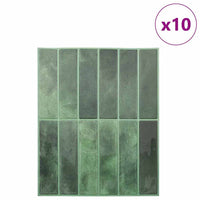 Adesivi Decorativi 10 pcs Verde Scuro 29 x 22,9 x 0,8 cm 42021251