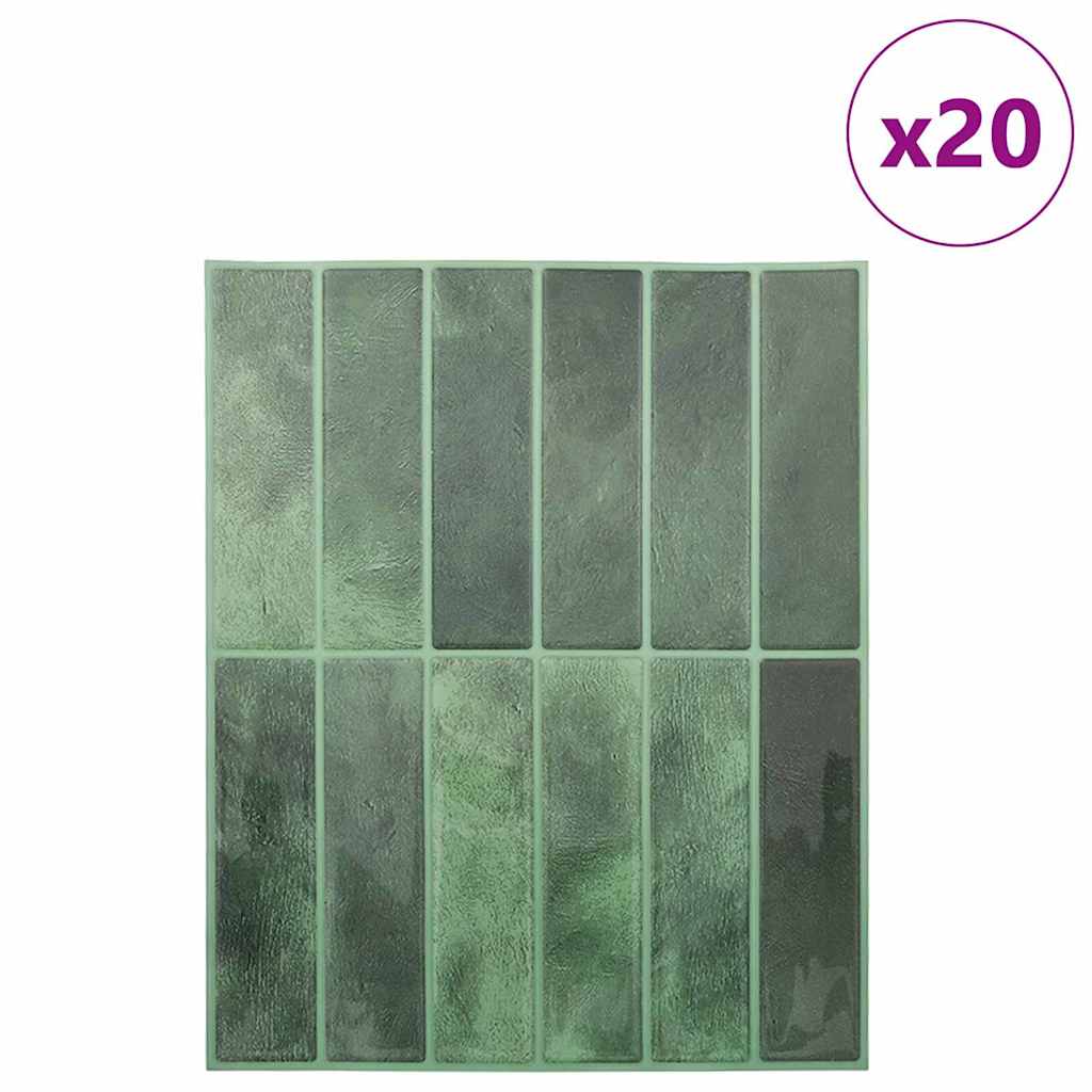 Adesivi Decorativi 20 pcs Verde Scuro 29 x 22,9 x 0,8 cm 42021252