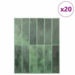Adesivi Decorativi 20 pcs Verde Scuro 29 x 22,9 x 0,8 cm 42021252