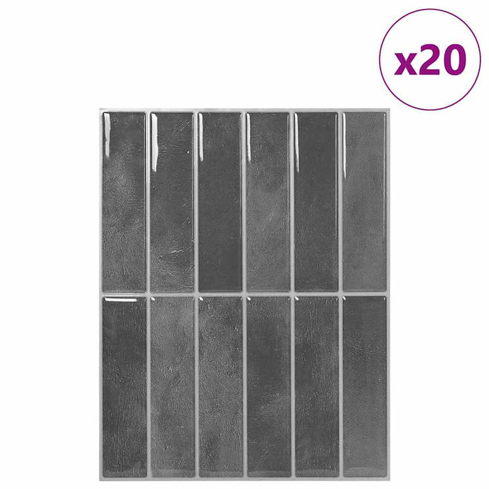 Adesivi Decorativi 20 pcs Grigio 29 x 22,9 x 0,8 cm 42021255