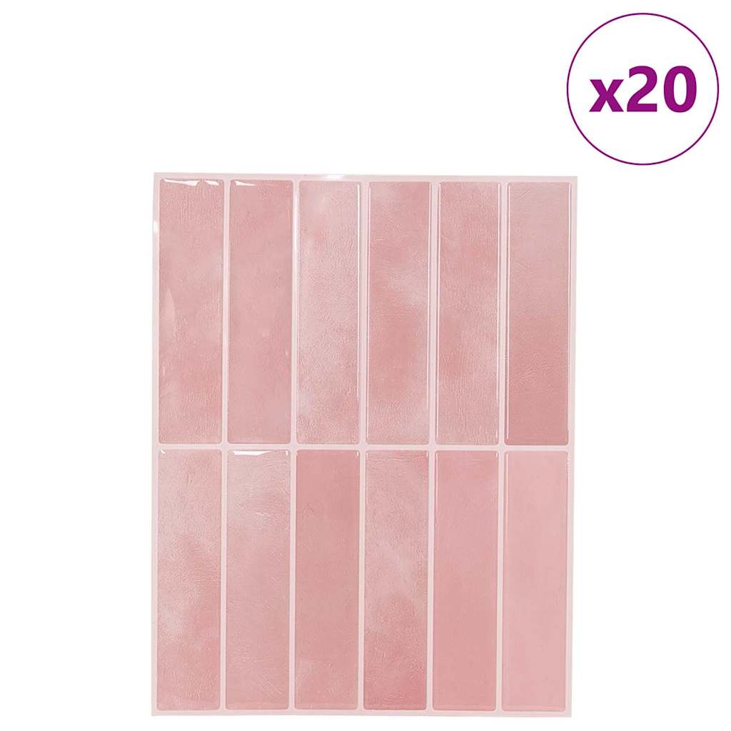 Adesivi Decorativi 20 pcs Rosa 29 x 22,9 x 0,8 cm 42021258