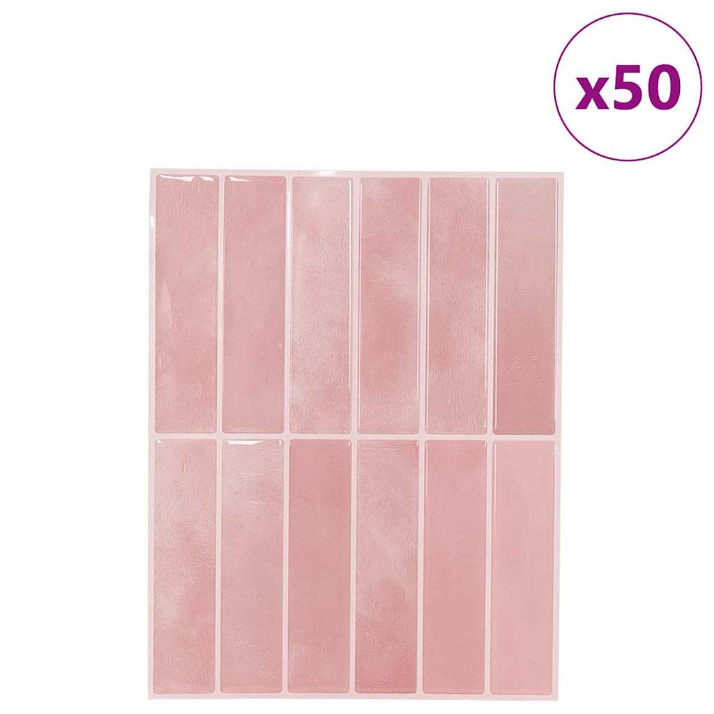 Adesivi Decorativi 50 pcs Rosa 29 x 22,9 x 0,8 cm 42021259