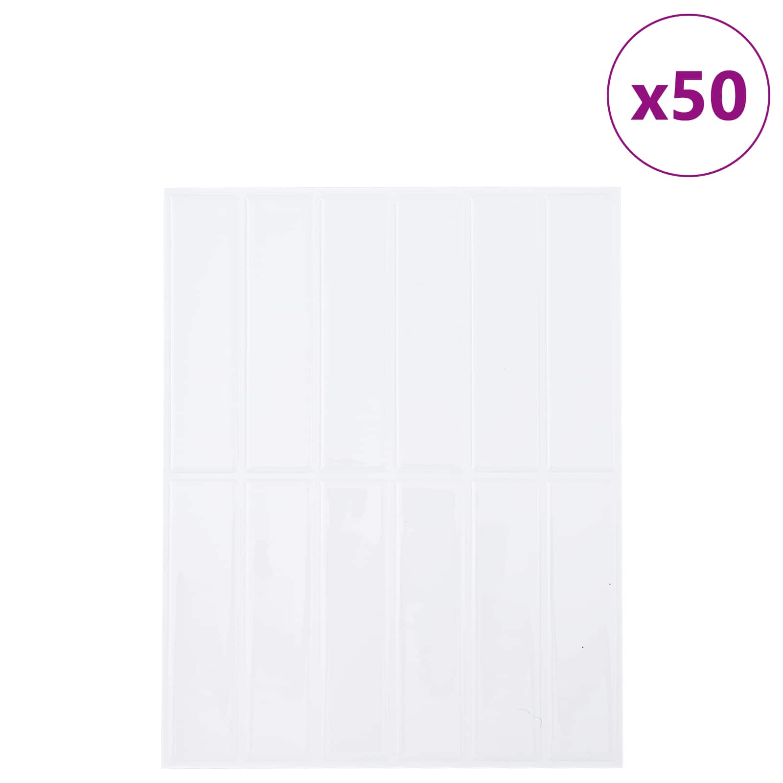 Adesivi Decorativi 50 pcs Bianco 29 x 22,9 x 0,8 cm 42021265