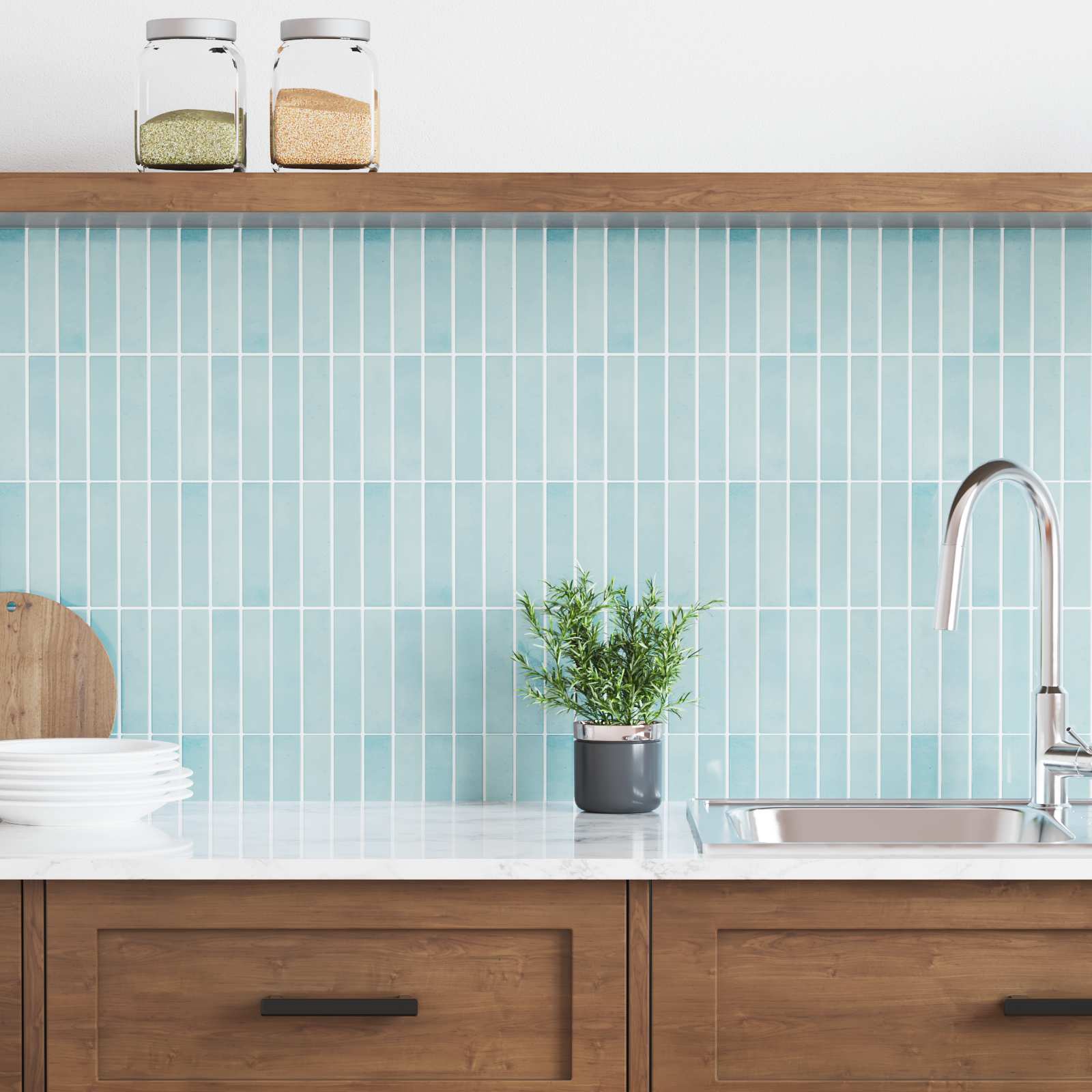 Adesivi Decorativi 10 pcs Grigio Verde 29 x 22,9 x 0,8 cm 42021269