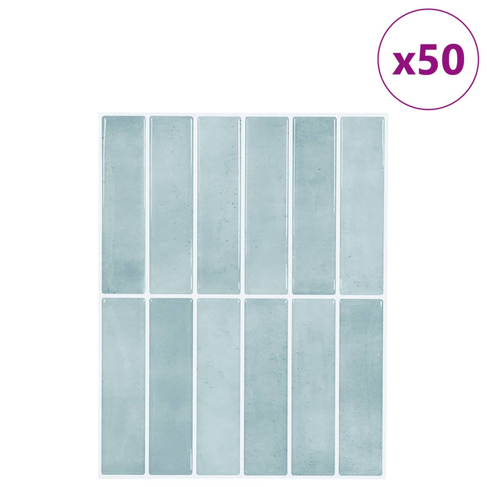 Adesivi Decorativi 50 pcs Grigio Verde 29 x 22,9 x 0,8 cm 42021271