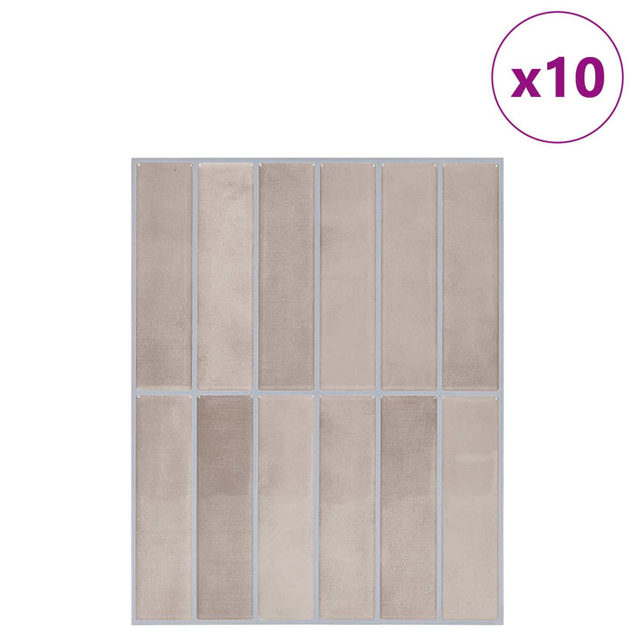 Adesivi Decorativi 10 pcs Caffè beige 29 x 22,9 x 0,8 cm 42021272
