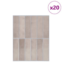 Adesivi Decorativi 20 pcs Caffè beige 29 x 22,9 x 0,8 cm 42021273