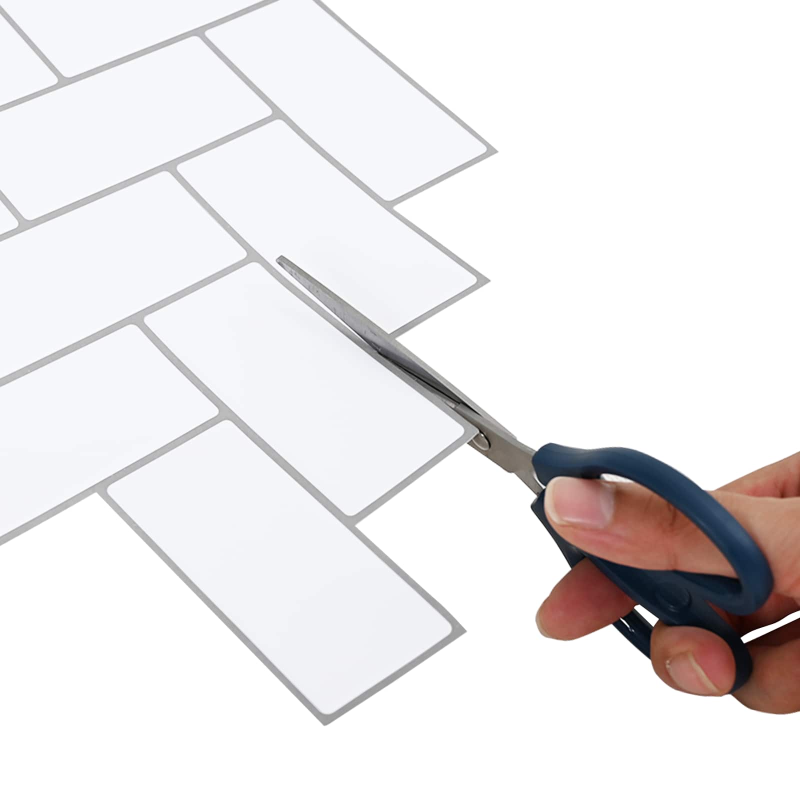 Adesivi Decorativi 10 pcs Bianco e Grigio 30 x 30 x 0,8 cm 42021275