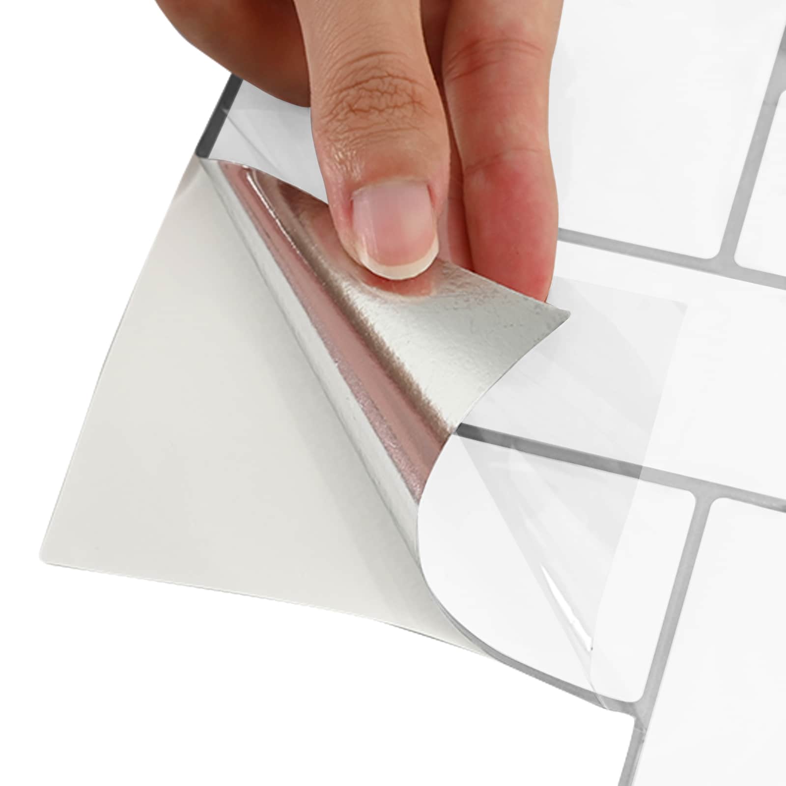 Adesivi Decorativi 20 pcs Bianco e Grigio 30 x 30 x 0,8 cm 42021276