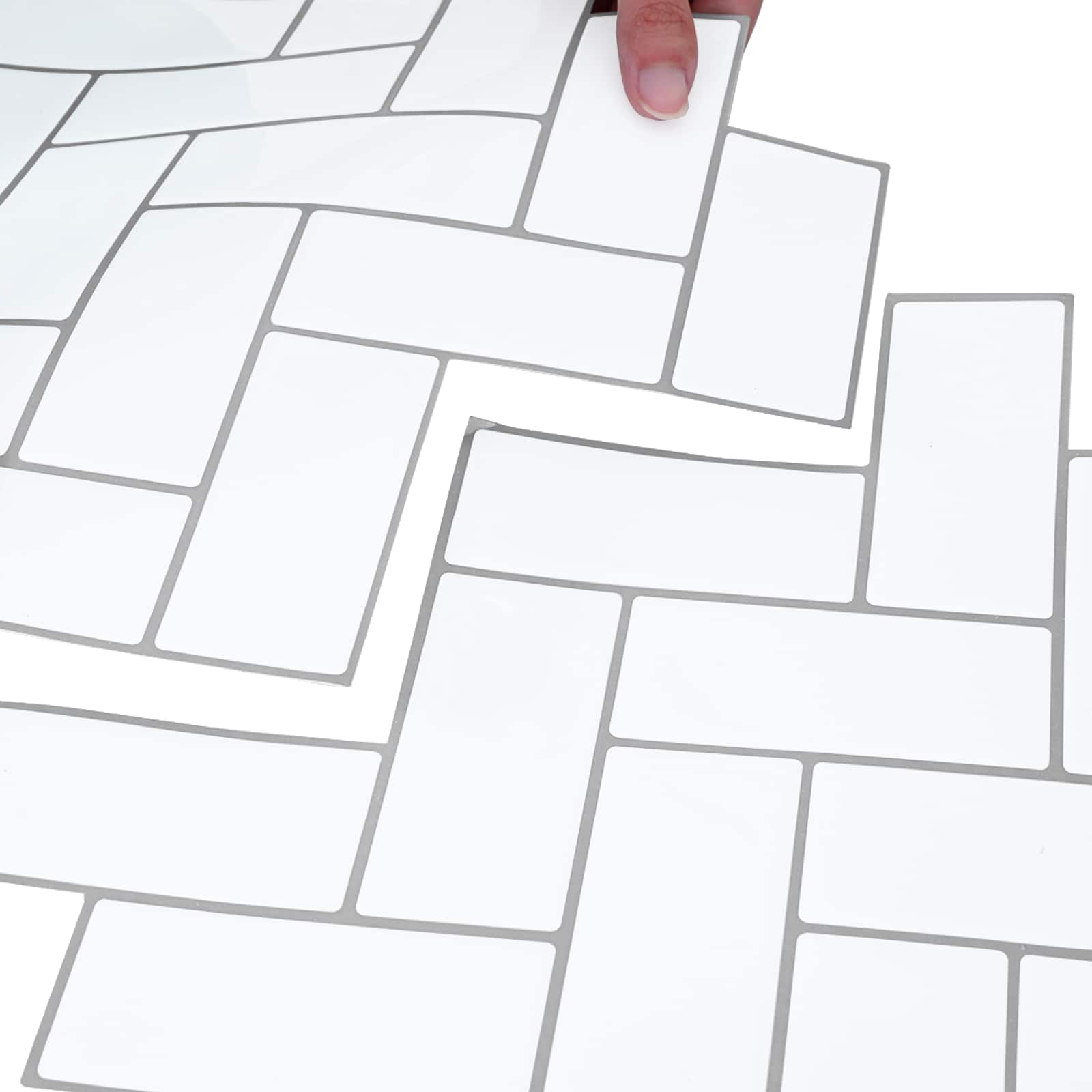 Adesivi Decorativi 20 pcs Bianco e Grigio 30 x 30 x 0,8 cm 42021276