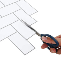 Adesivi Decorativi 50 pcs Bianco e Grigio 30 x 30 x 0,8 cm 42021277