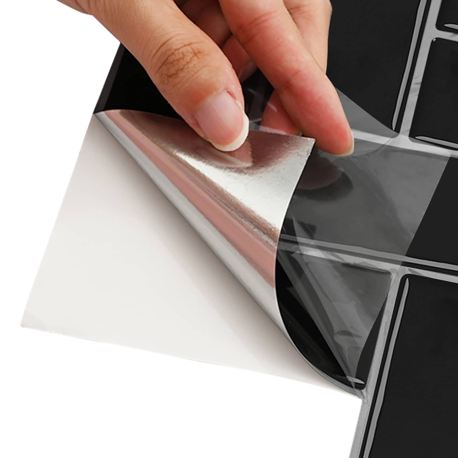 Adesivi Decorativi 50 pcs Nero 30 x 30 x 0,8 cm 42021283