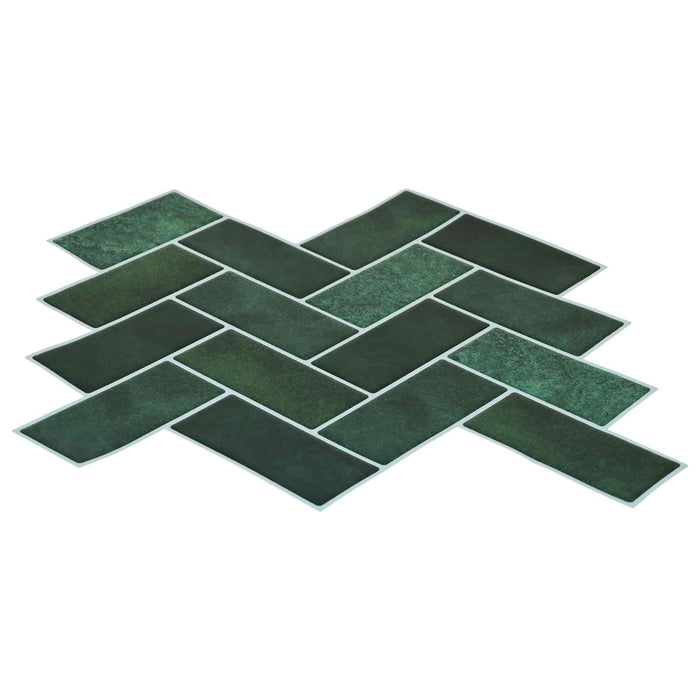 Adesivi Decorativi 10 pcs Verde Scuro 30 x 30 x 0,8 cm 42021284