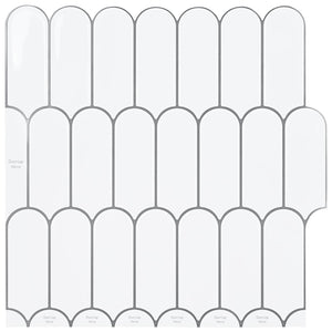 Adesivi Decorativi 10 pcs Bianco e Grigio 30 x 30 x 0,8 cm 42021290