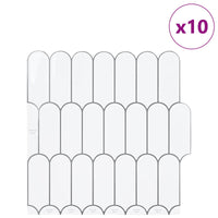 Adesivi Decorativi 10 pcs Bianco e Grigio 30 x 30 x 0,8 cm 42021290
