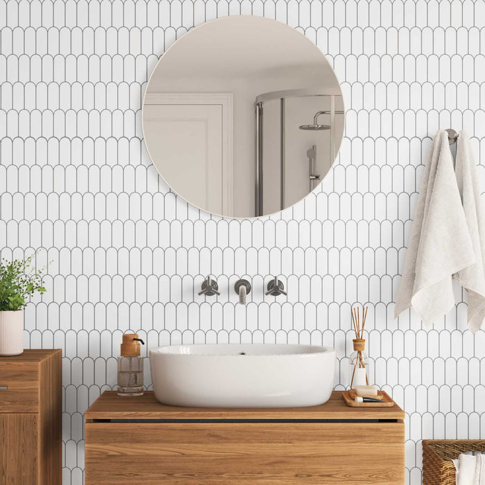 Adesivi Decorativi 50 pcs Bianco e Grigio 30 x 30 x 0,8 cm 42021292