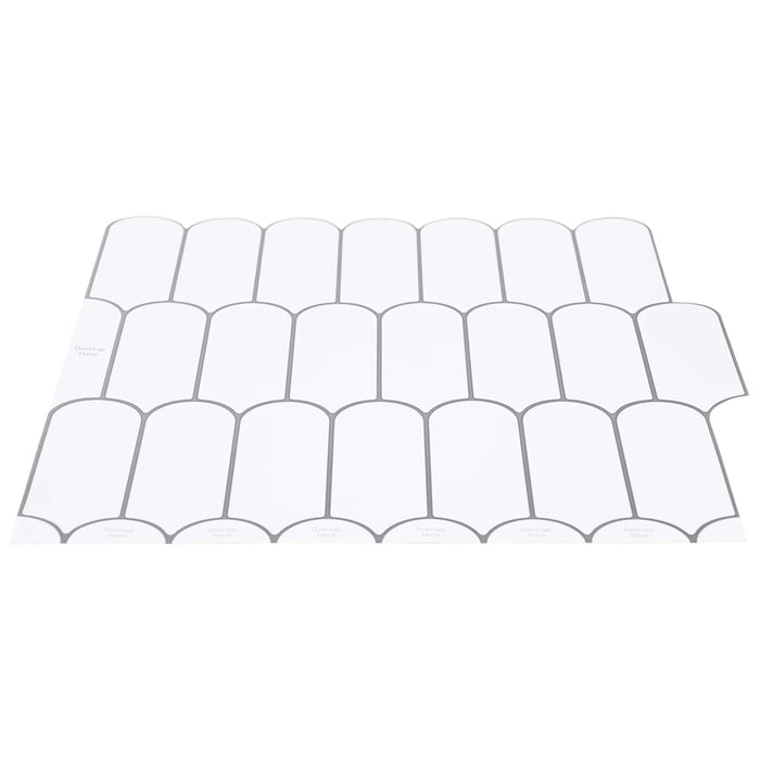 Adesivi Decorativi 50 pcs Bianco e Grigio 30 x 30 x 0,8 cm 42021292
