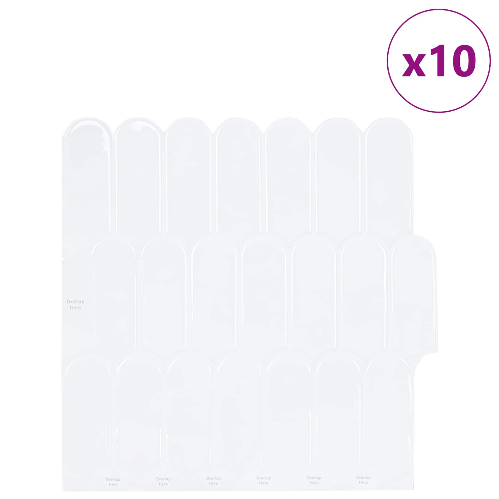 Adesivi Decorativi 10 pcs Bianco 30 x 30 x 0,8 cm 42021293