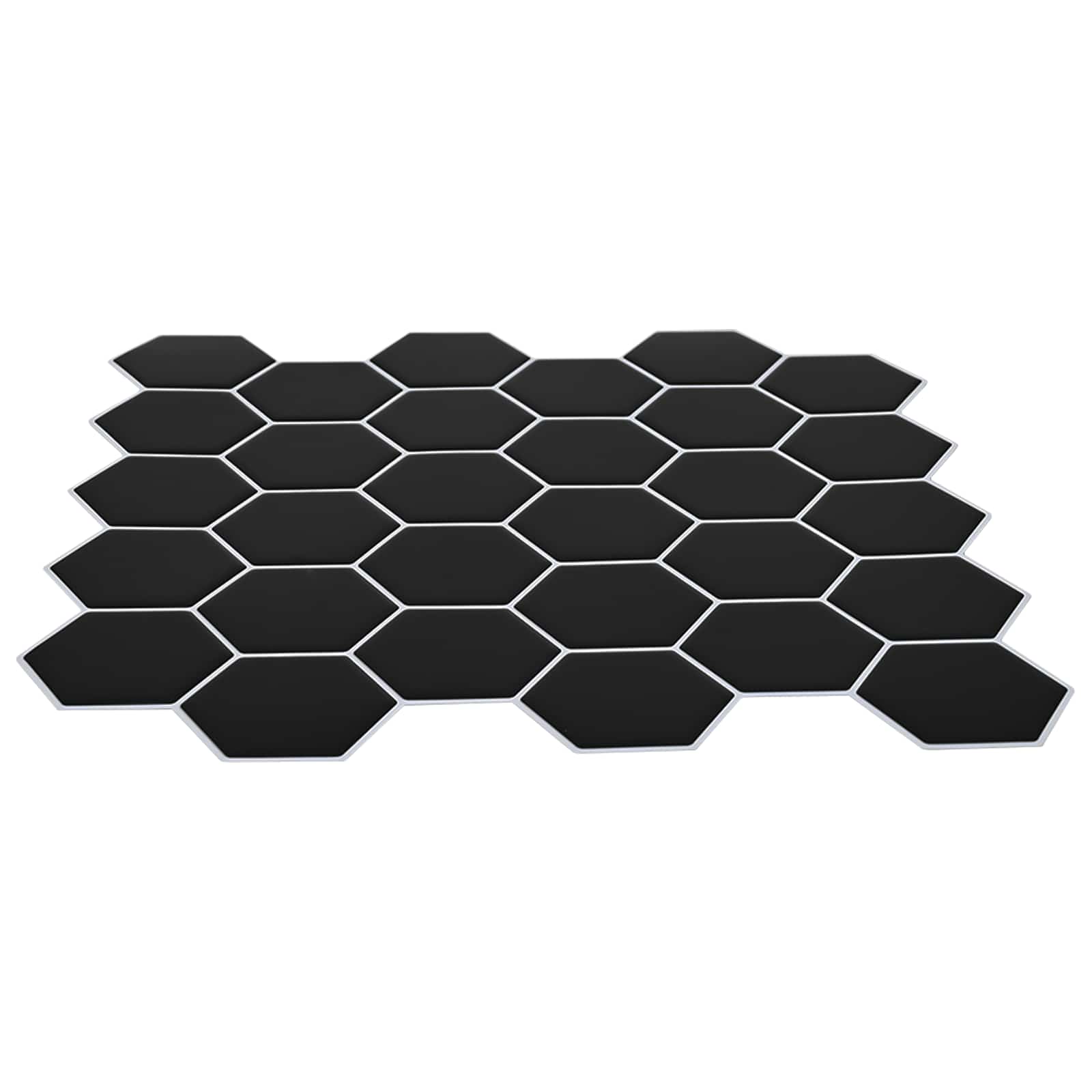 Piastrella Esagonale 10 pcs Bianco 30 x 30 cm Poliuretano e PET 42021320