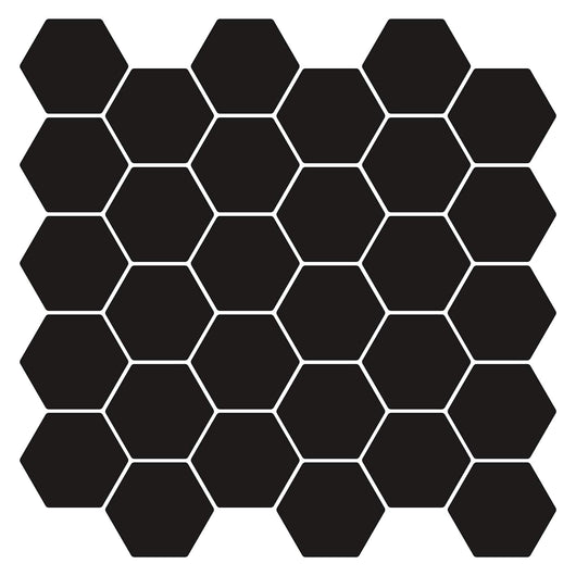 Piastrella Esagonale 10 pcs Nero 30 x 30 cm Poliuretano e PET 42021326