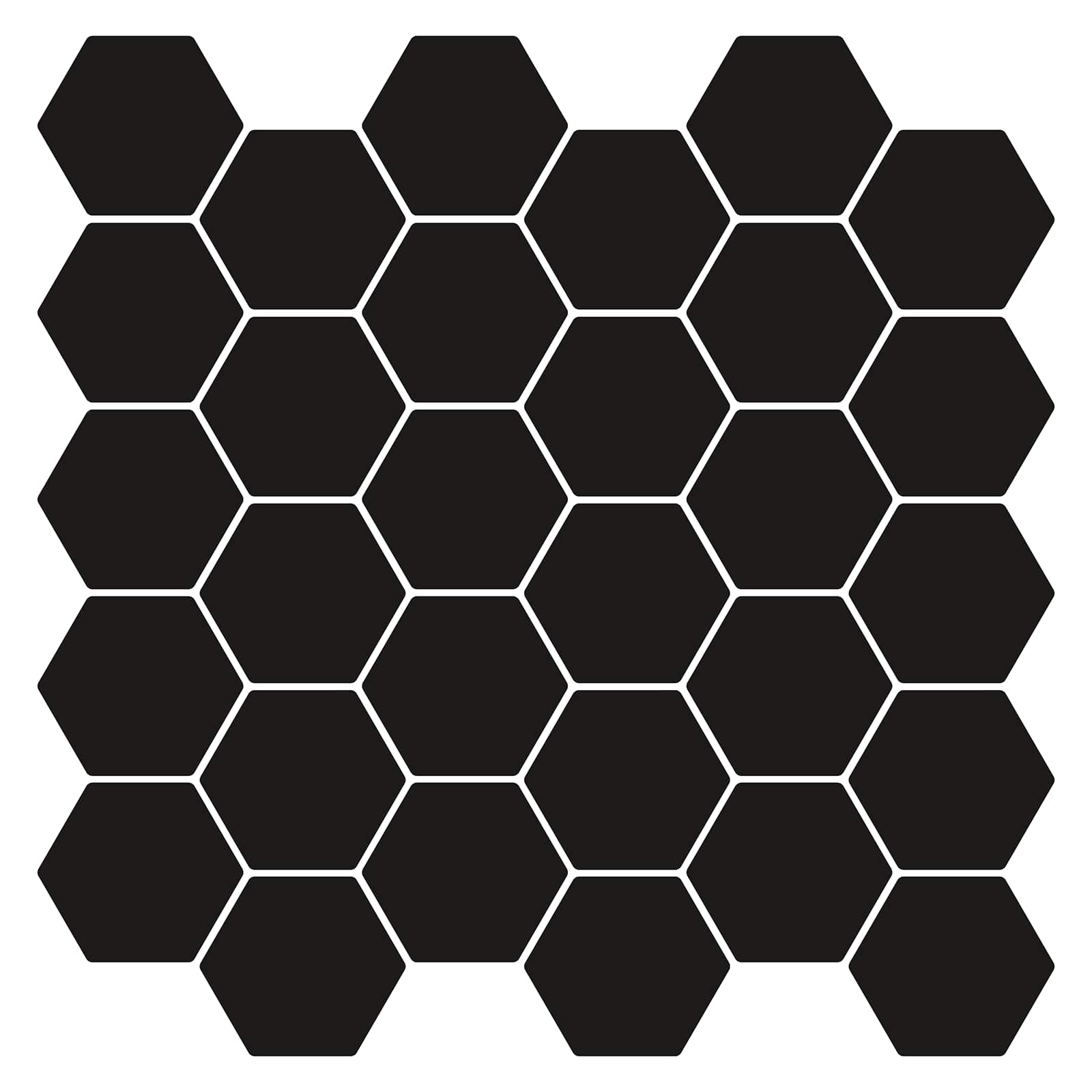 Piastrella Esagonale 20 pcs Nero 30 x 30 cm Poliuretano e PET 42021327