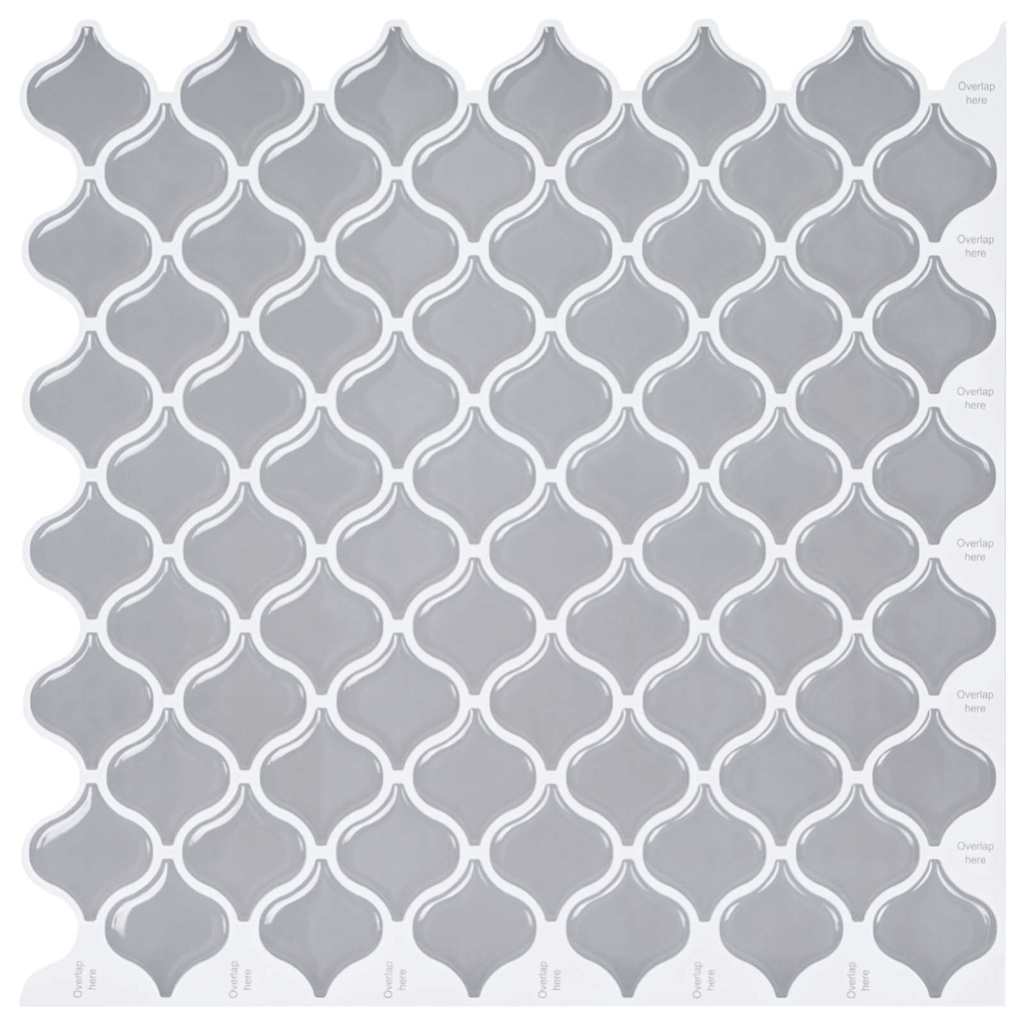 Adesivi Decorativi 10 pcs Grigio 27 x 27 x 0.8 cm 42021332